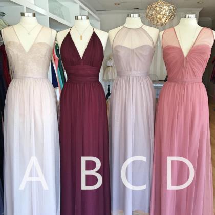 Mixed Style Bridesmaid Dresses,tulle Bridesmaid..