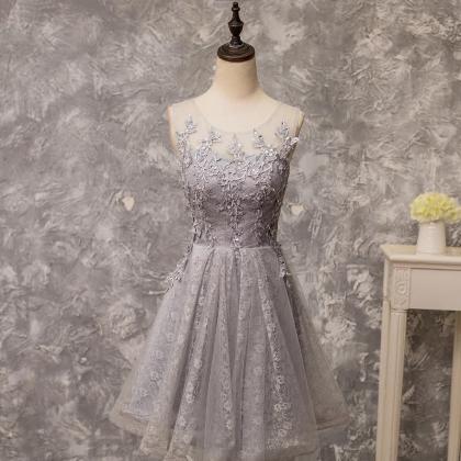 Lace Homecoming Dresses,short Bridesmaid Dress,cap..