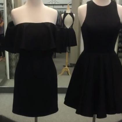 Short Black Party Dress,cute Prom Dress,short..