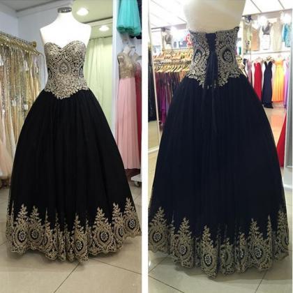 Black Prom Dresses,black Evening Dresses,lace..
