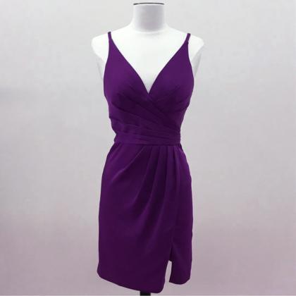 Purple Bridesmaid Dresses Short,sheath Party..