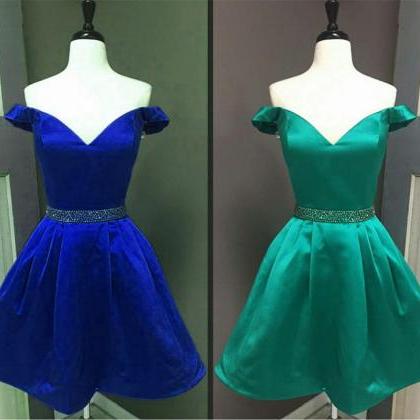 Royal Blue Homecoming Dresses, V Ne..