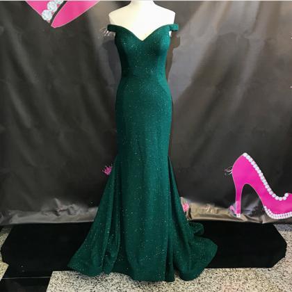 Emerald Green Evening Dresses,Merma..