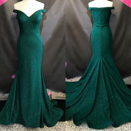 Emerald Green Evening Dresses,Merma..