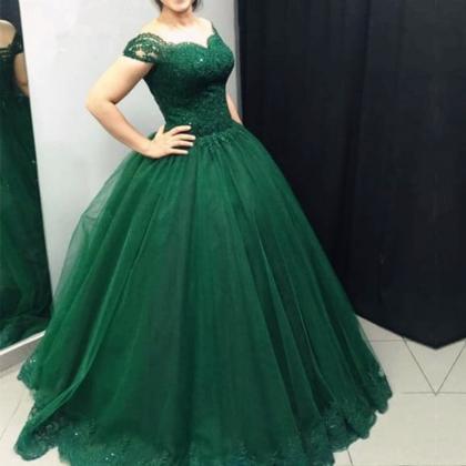 Emerald Green Prom Dresses Ball Gow..