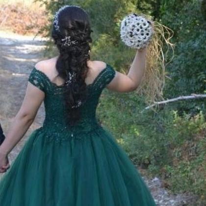 Emerald Green Prom Dresses Ball Gow..