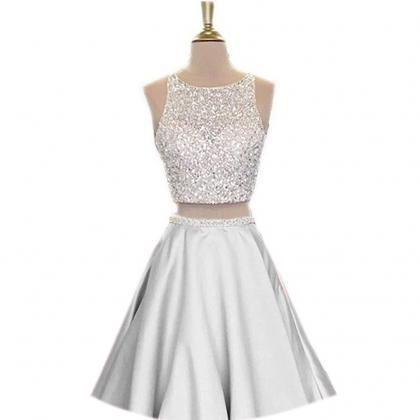 Sequins Beaded Homecoming Dress,keyhole Back Prom..