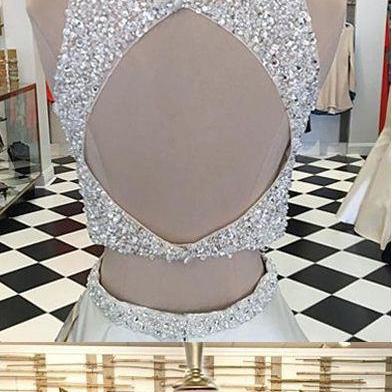 Sequins Beaded Homecoming Dress,keyhole Back Prom..