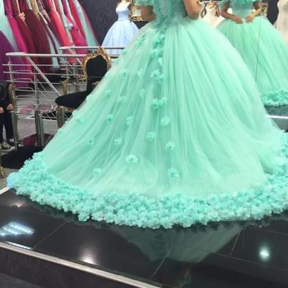Mint Green Quinceanera Dress,ball Gowns Wedding..