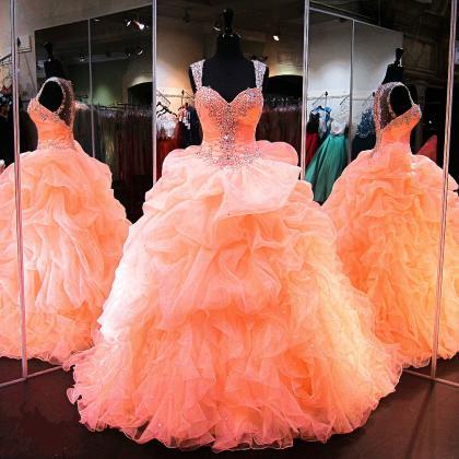 Coral Prom Dresses,ball Gowns Quinceanera..
