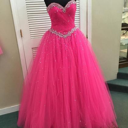 Pink Organza Ball Gowns Quinceanera Dresses With..