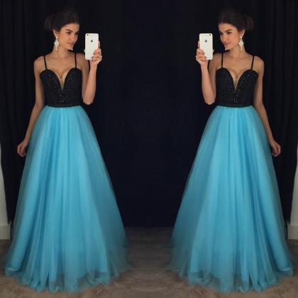 Black Sweetheart Long Organza Ball Gowns Prom..