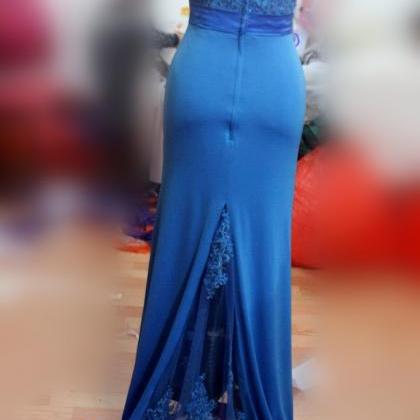 Blue Bridesmaid Dresses,mermaid Prom Dress,elegant..