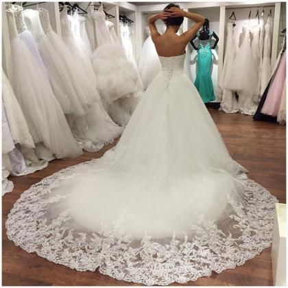 Lace Sweetheart Wedding Dress Ball Gowns 2017 Real..