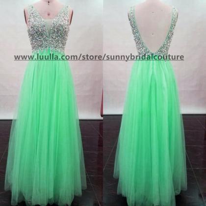 Real Sample Prom Dress,mint Green Prom Dress,..