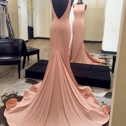 Pink Prom Dress,mermaid Prom Dresses,sexy Long..
