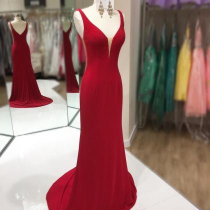 Red Prom Gowns,royal Blue Prom Dresses,v Neck Prom..