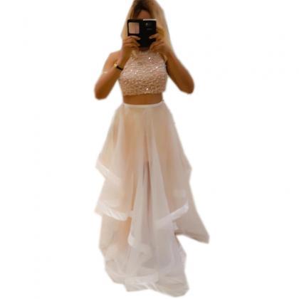 beaded prom gowns,two piece prom dr..