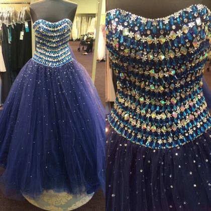 Navy Blue Ball Gowns,ball Gowns Prom Dresses,navy..