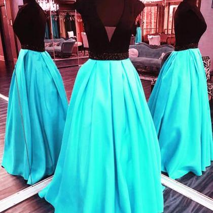 Turquoise Prom Dresses,long Prom Gowns,long Formal..