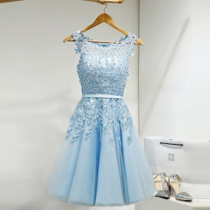 Illusion Short A-line Tulle Homecoming Dress,..