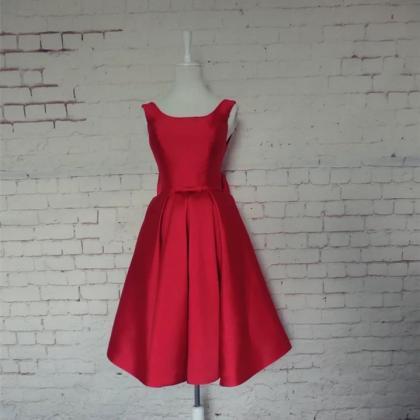 Bow Back Party Dress,burgundy Homecoming..