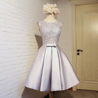 Lace Appliques Bridesmaid Dress,short Bridesmaid..