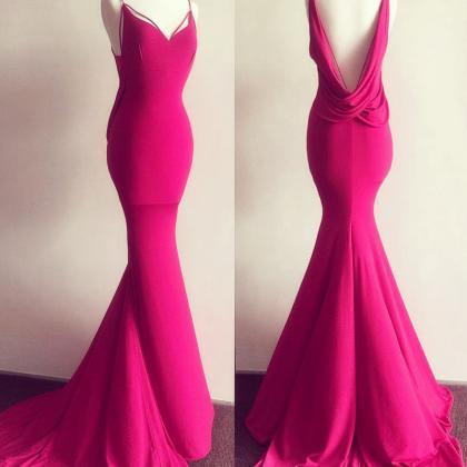 Pink Prom Dress,mermaid Prom Dress,maxi Evening..
