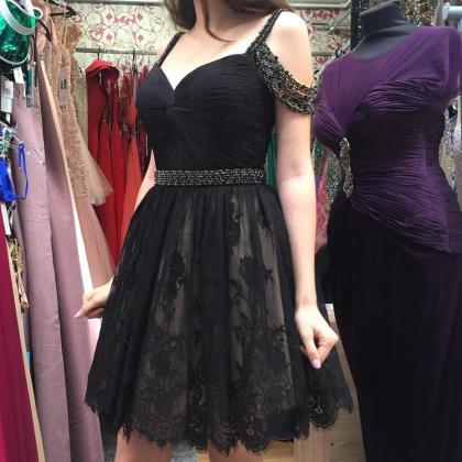 Black Homecoming Dresses,short Prom Dress,elegant..