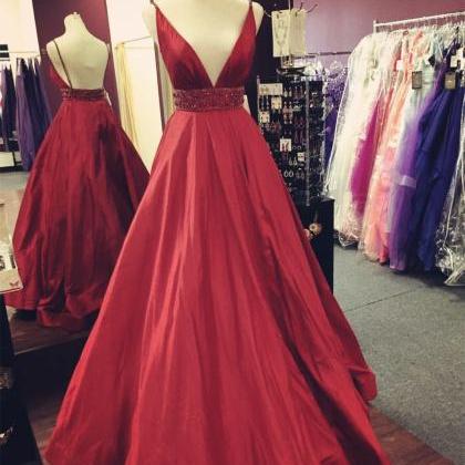 Burgundy Prom Dress,ball Gown Dress,long Formal..