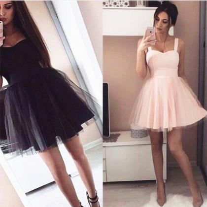 Short Party Dress,pink Homecoming Dress,tulle Ball..