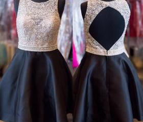 Sheath Lace Keyhole Back Homecoming Dress