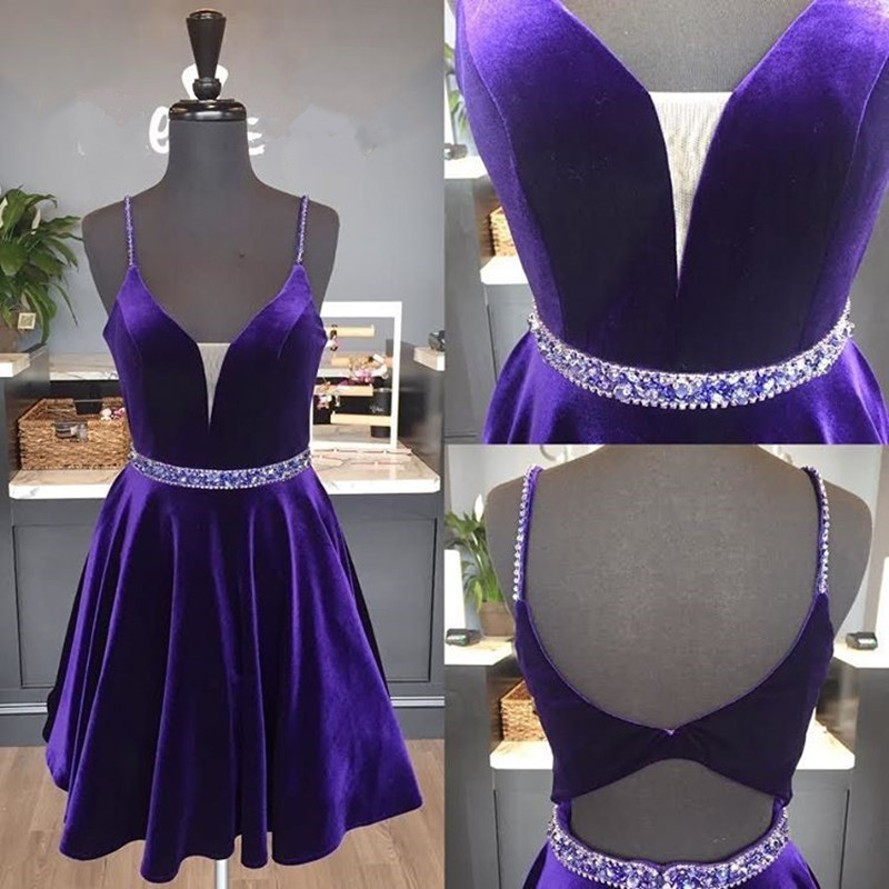 cocktail dress purple color