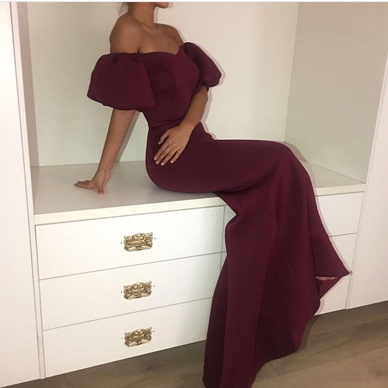 Burgundy Prom Dress,mermaid Prom Dress,sexy Prom Dresses 2017