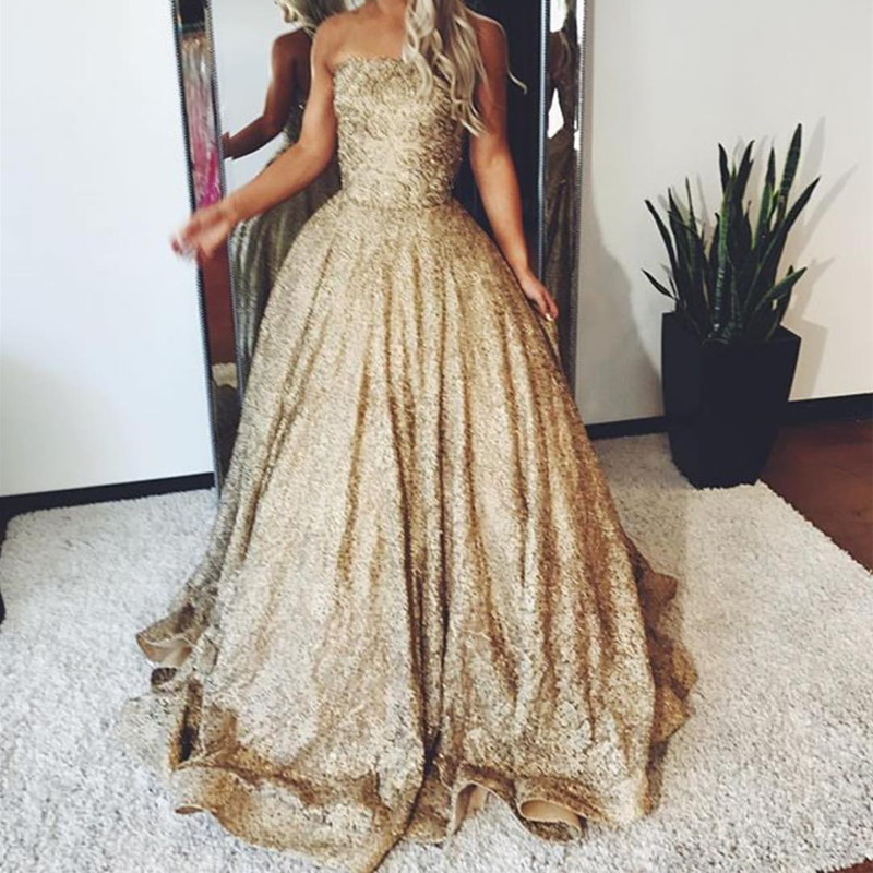 Gold Sweet Sixteen Dresses