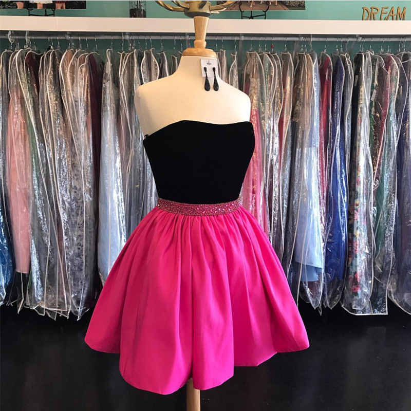 Strapless Dress,short Prom Dress,semi Formal Dress,short