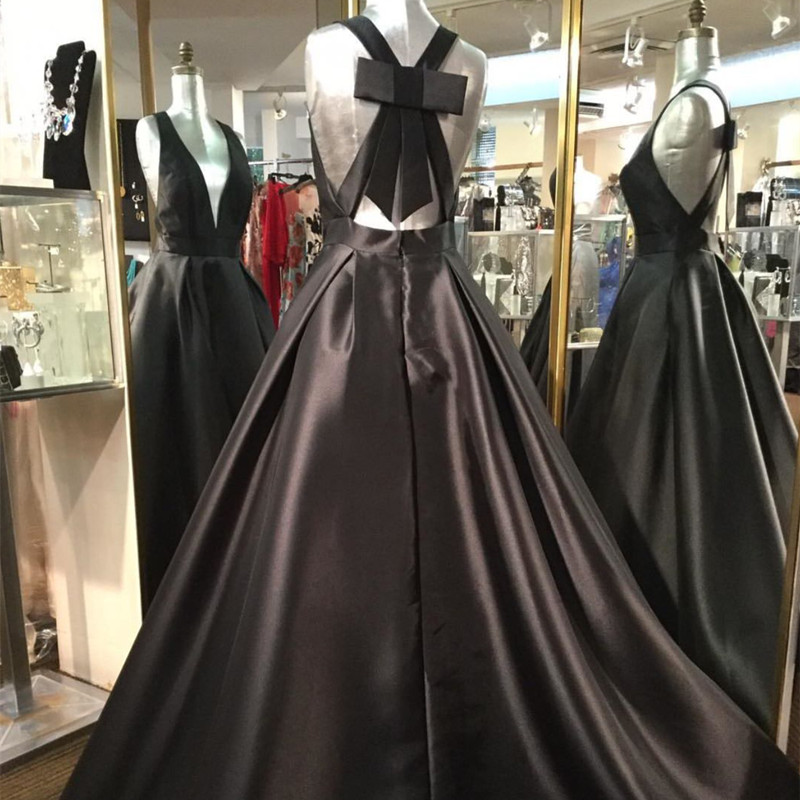 black gown designs 2018