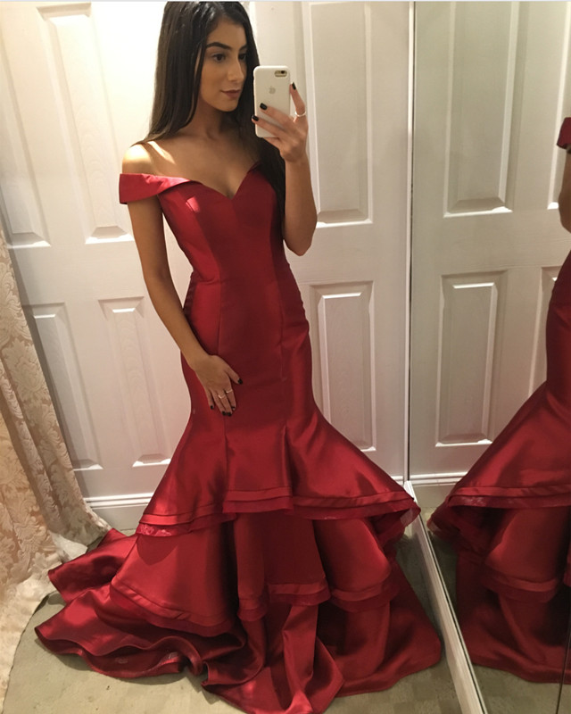 Evening Dress with Ruffles