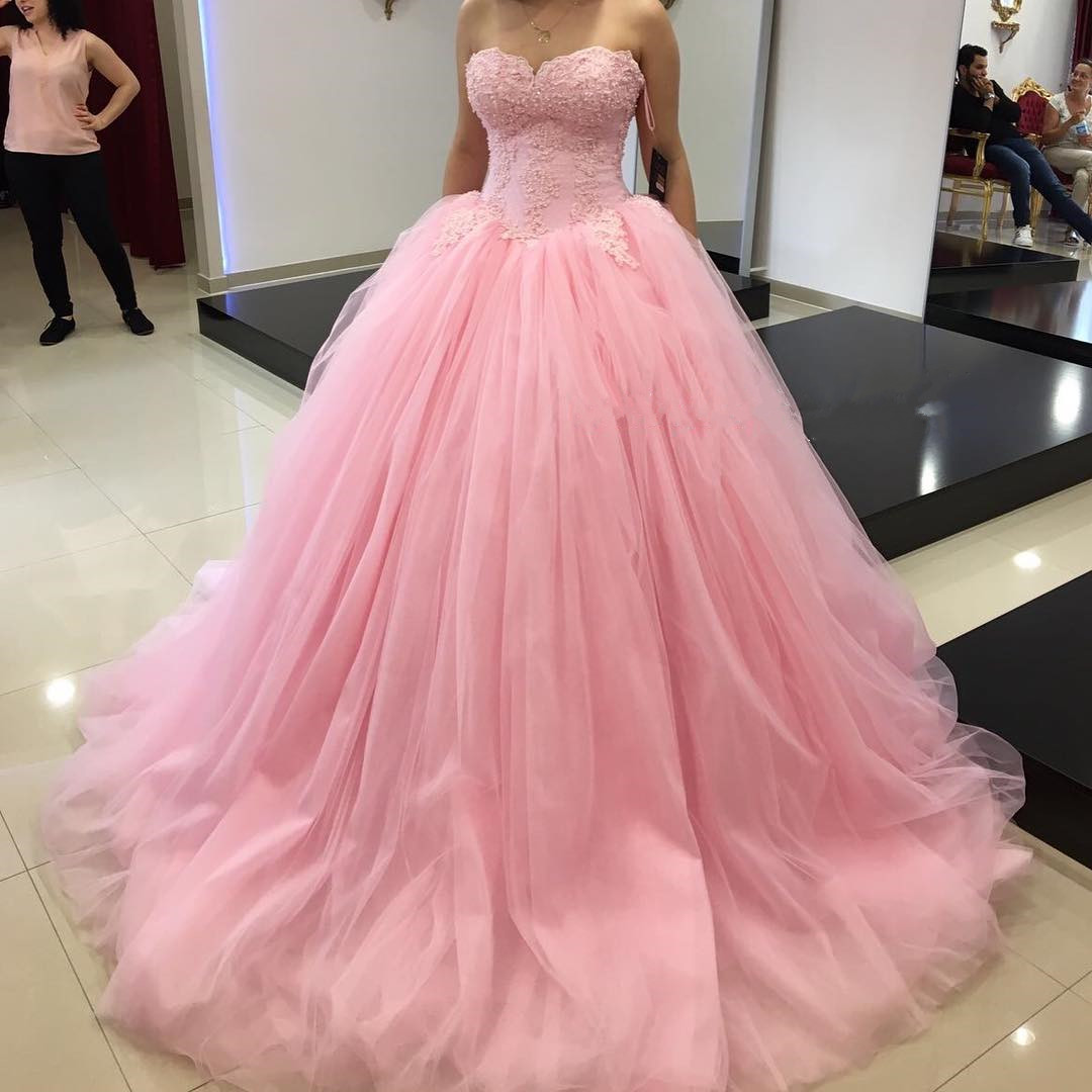 pink ball dress