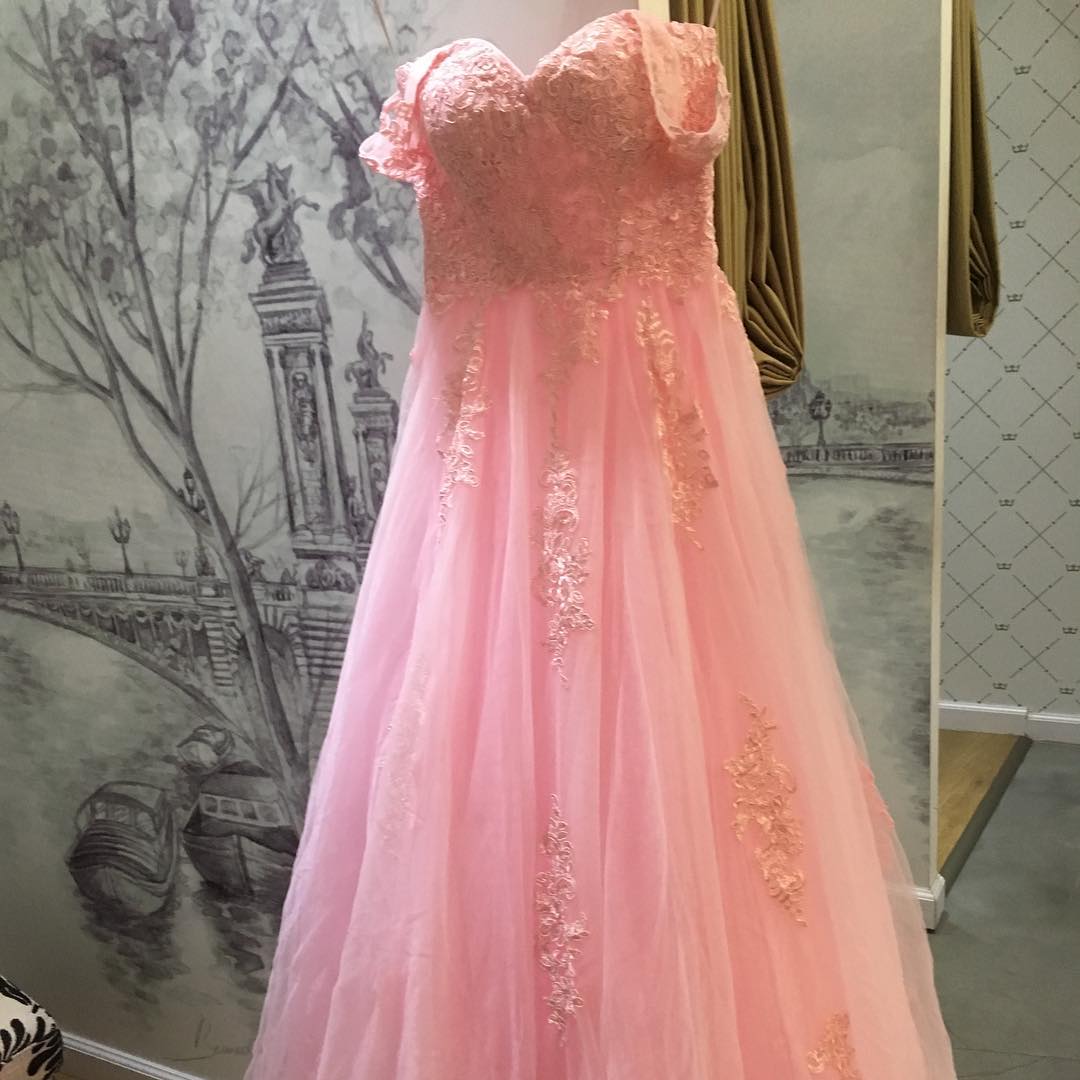 Lace Appliques Sweetheart Long Tulle Bridesmaid Dresses 2017 Elegant