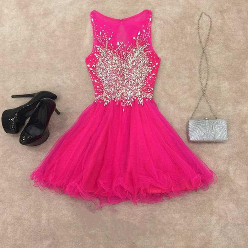 Chic Prom Dresses,short Prom Gowns,pink Homecoming Dress,short Cocktail Dresses 2017,elegant Prom Gowns