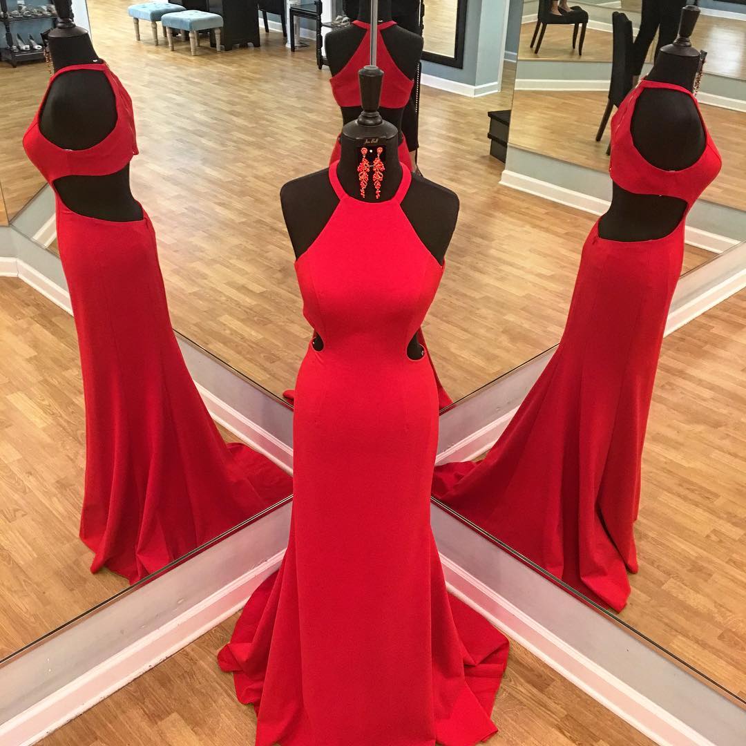 Red Prom Dress,red Mermaid Dress,mermaid Evening Dress,mermaid Prom Dress,open Back Dress,long Prom Dress 2017,sexy Formal Dress