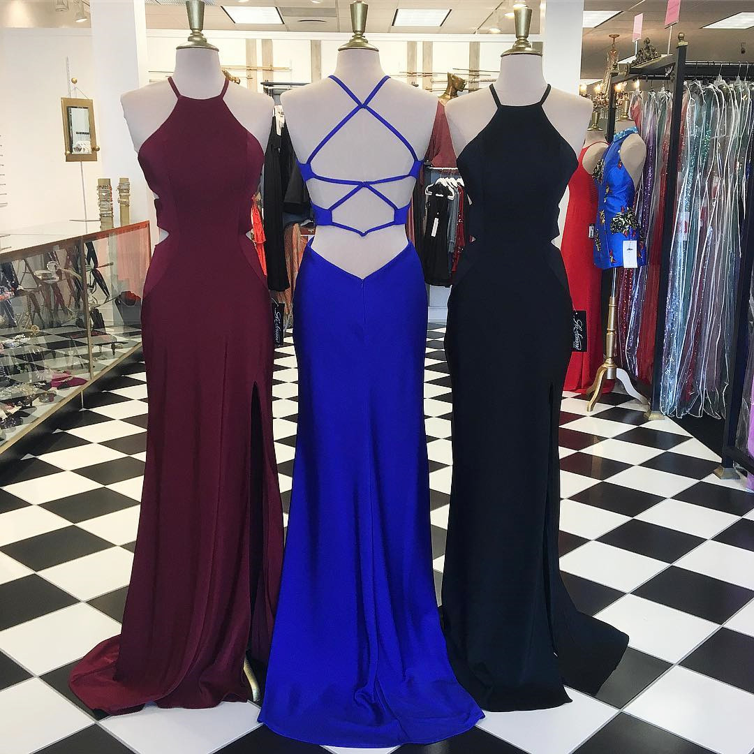 Burgundy Prom Dress,royal Blue Prom Dress,black Prom Dress,open Back Dress,mermaid Prom Dresses 2017