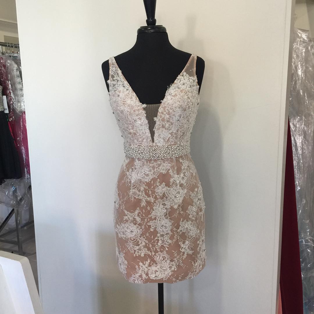 Lace Homecoming Dress,short Prom Dress,champagne Homecoming Dress,prom Gowns 2017,lace Cocktail Dress