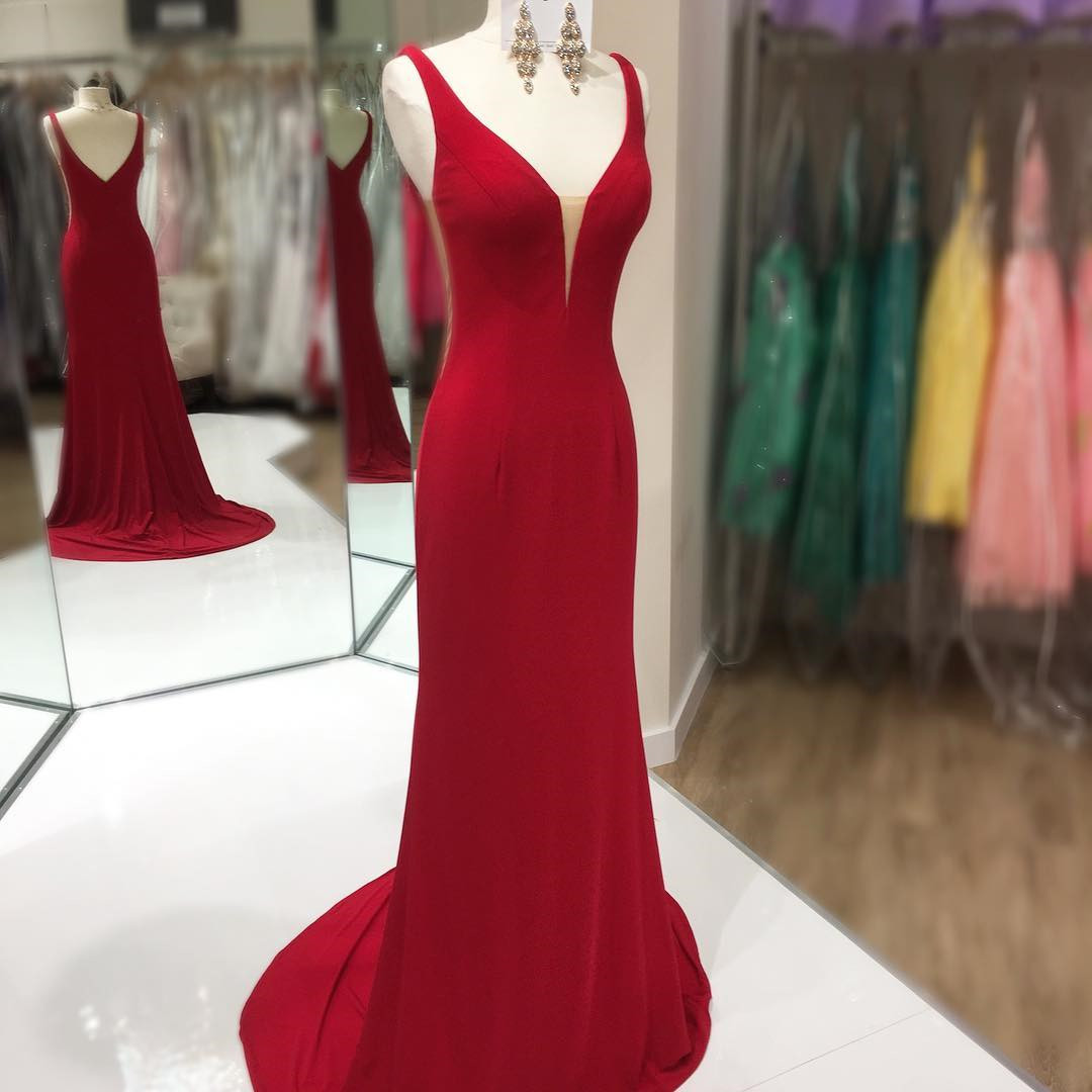 Red Prom Gowns,royal Blue Prom Dresses,v Neck Prom Gowns,mermaid Evening Dresses