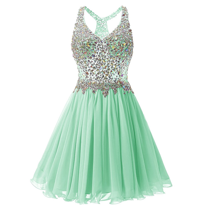 Mint Green Homecoming Dresses,short 