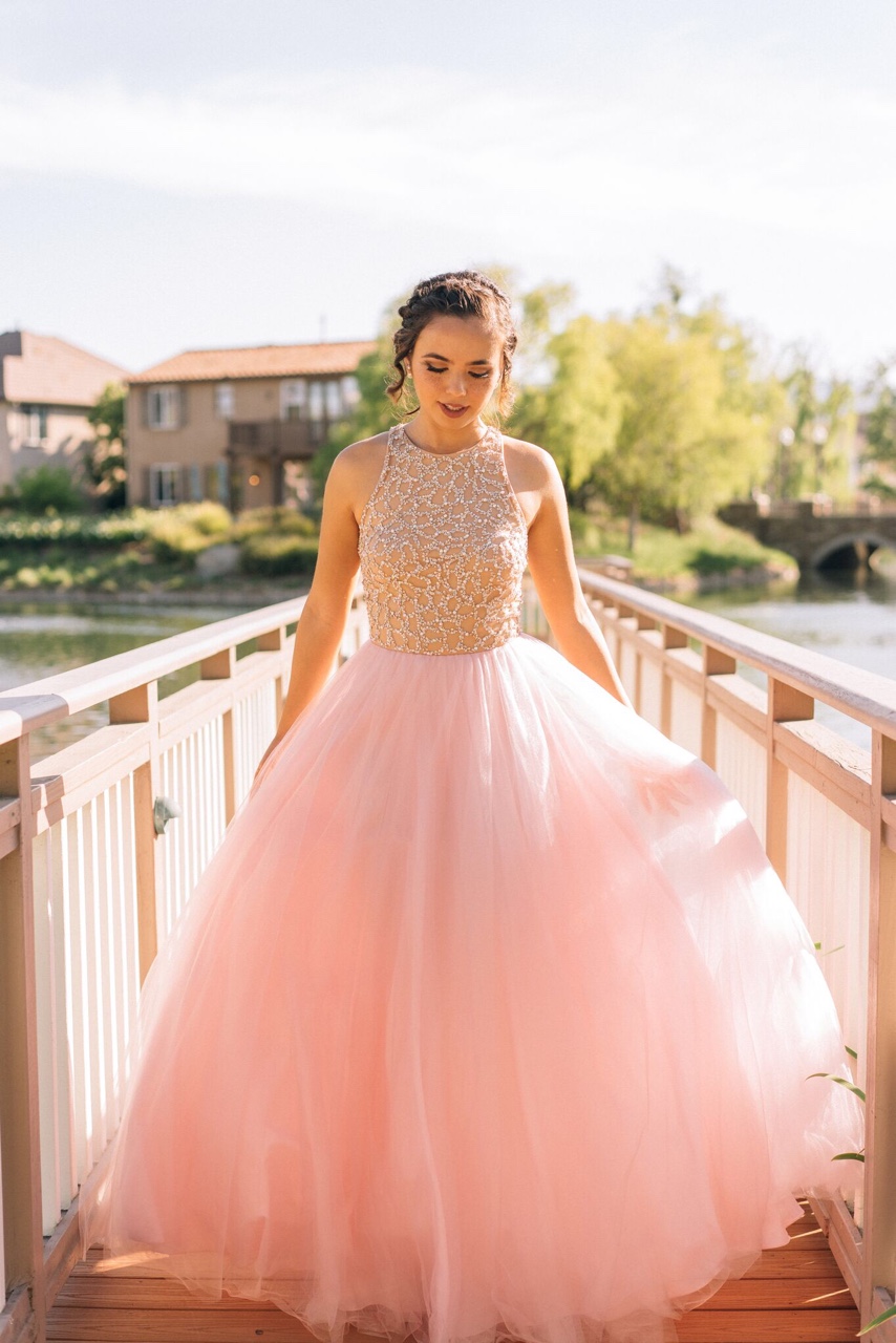 Ball Gowns Prom Dress,tulle Prom Dress,beading Prom Dress,o-neck Prom Dress, A-line Prom Dress