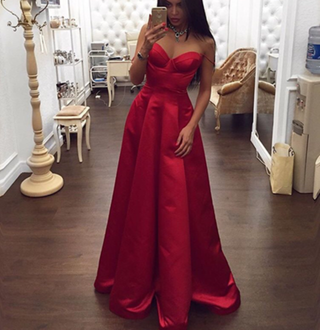 Red Prom Dress,long Prom Dresses,sexy Prom Gowns,elegant Prom Dress,sweetheart Prom Dress,prom Dresses 2017