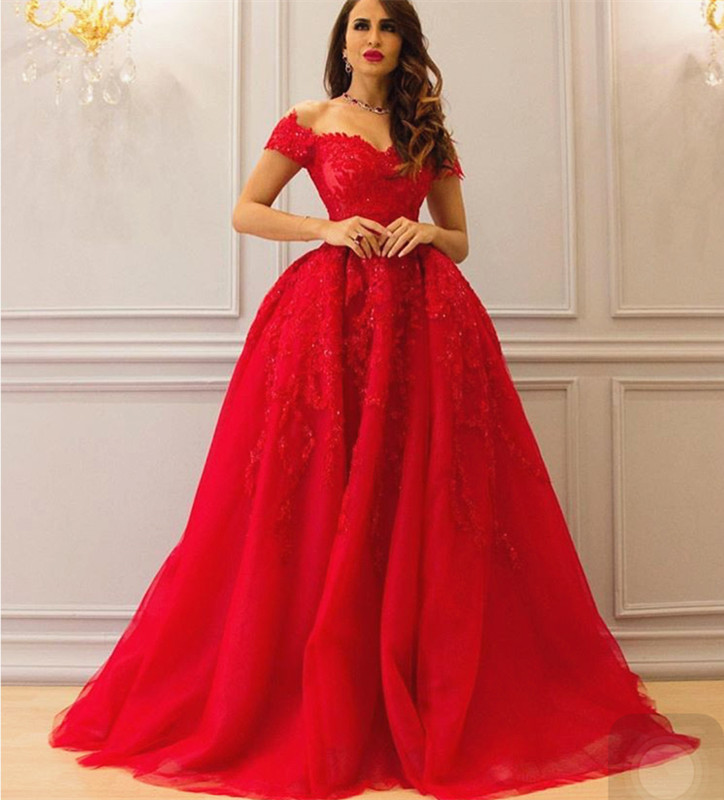 Red Evening Dresses,lace Prom Dresses,long Evening Dress,elegant Prom Gowns,prom Dresses 2017