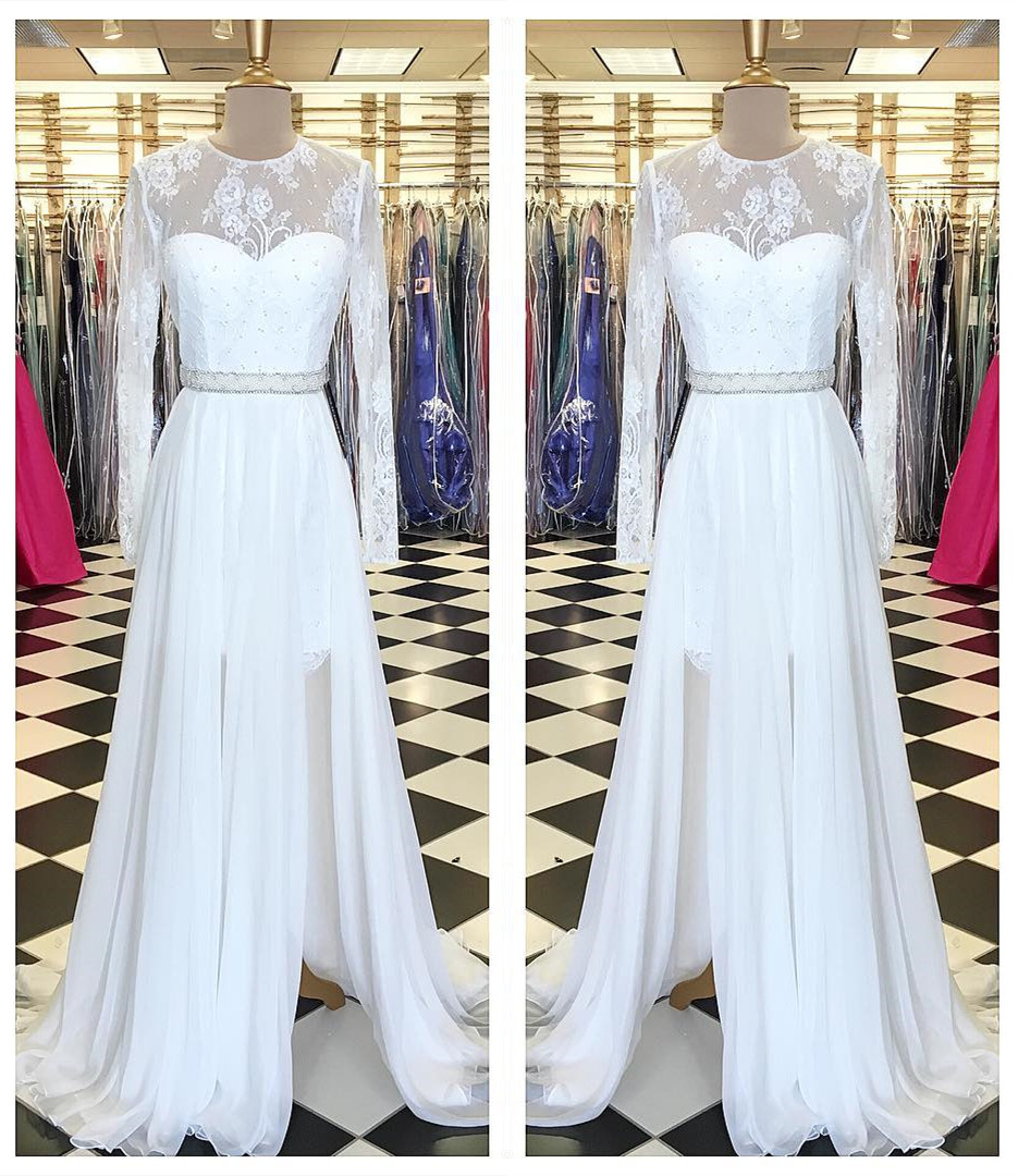 White Long Sleeve Prom Dresses Outlet ...